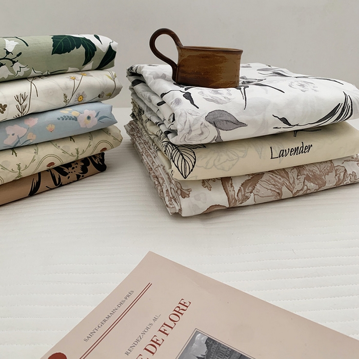 91家纺网 家纺一手货源 找家纺 柚可家居 2024新款活性印花花卉系列单被套 安禾