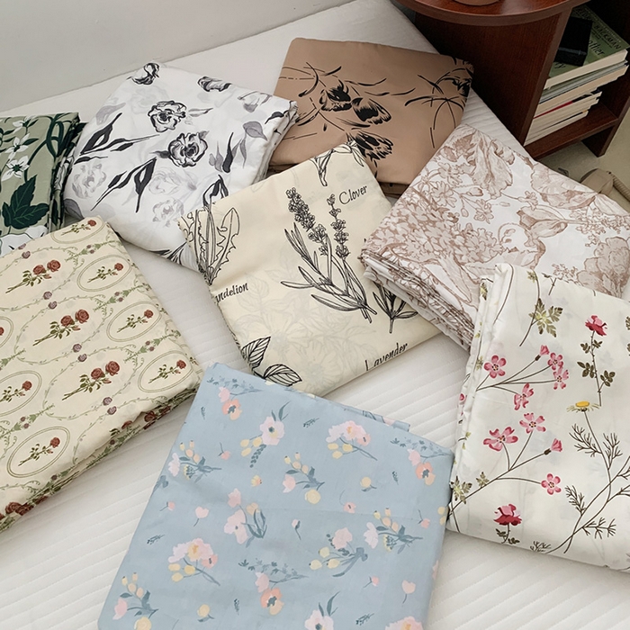 91家纺网 家纺一手货源 找家纺 柚可家居 2024新款活性印花花卉系列单被套 安禾