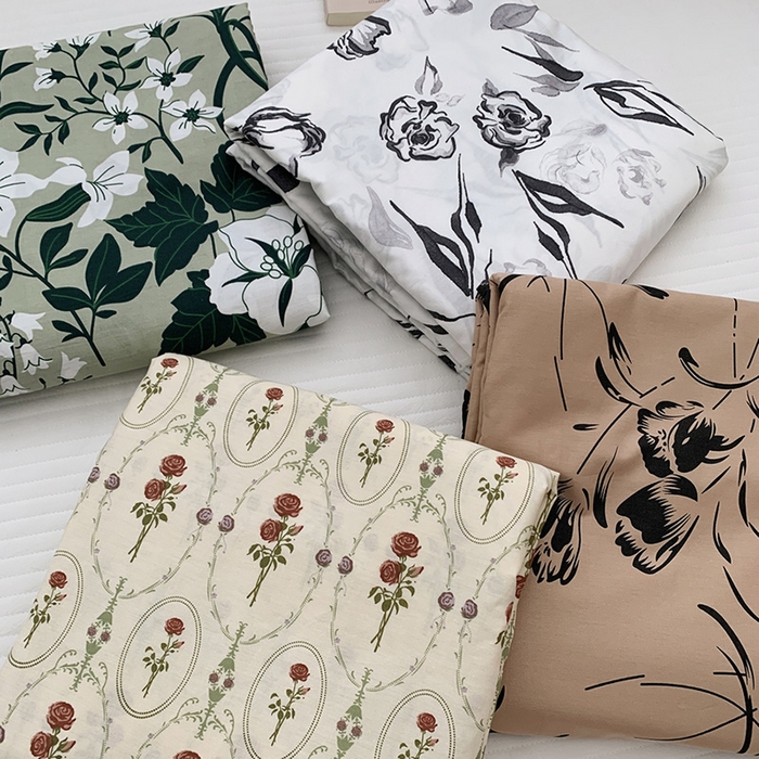 91家纺网 家纺一手货源 找家纺 柚可家居 2024新款活性印花花卉系列单被套 安禾