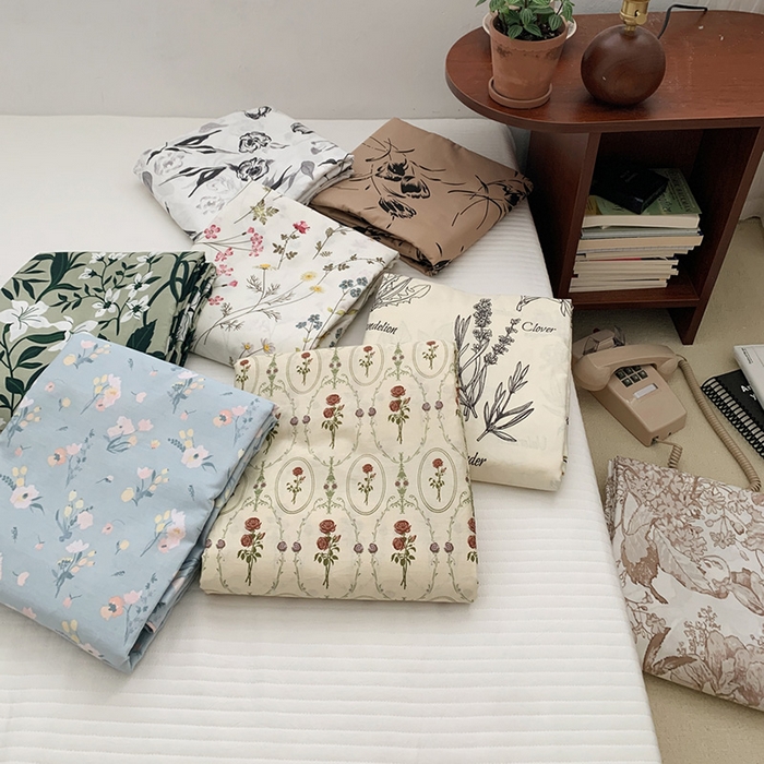 91家纺网 家纺一手货源 找家纺 柚可家居 2024新款活性印花花卉系列单被套 安禾