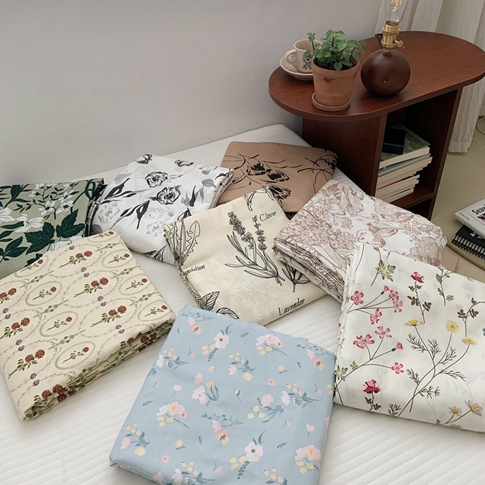 91家纺网 家纺一手货源 找家纺 柚可家居 2024新款活性印花花卉系列单被套 安禾