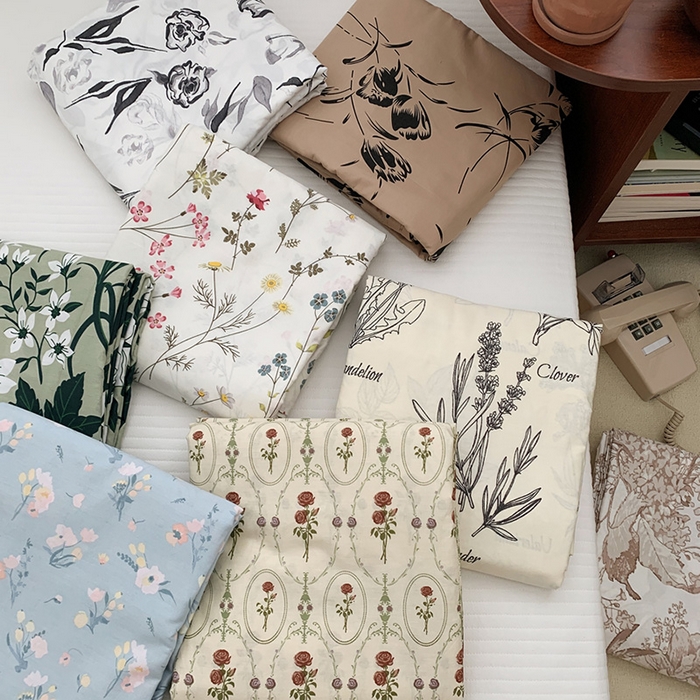 91家纺网 家纺一手货源 找家纺 柚可家居 2024新款活性印花花卉系列单被套 安禾