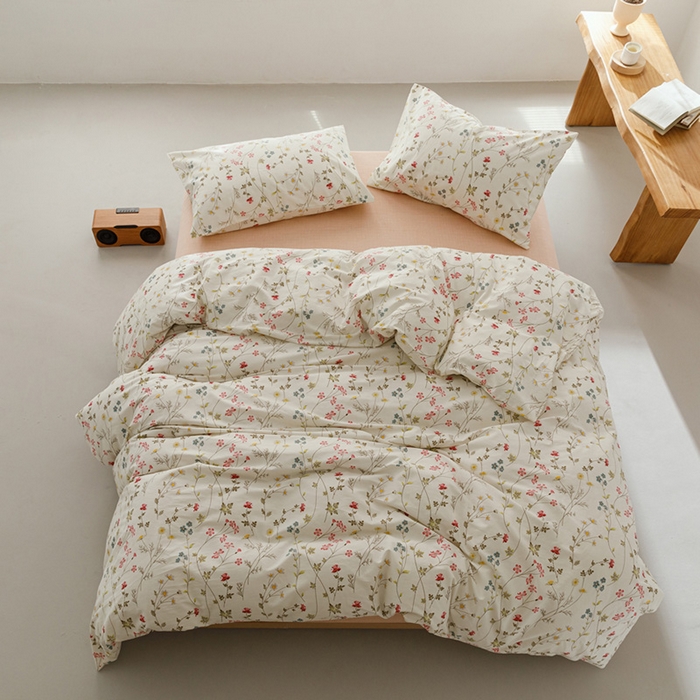 91家纺网 家纺一手货源 找家纺 柚可家居 2024新款活性印花花卉系列单被套 凝香