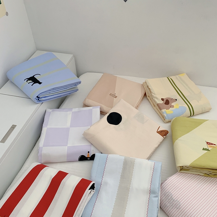 91家纺网 家纺一手货源 找家纺 柚可家居 2024新款活性印花多巴胺系列单被套 花梨