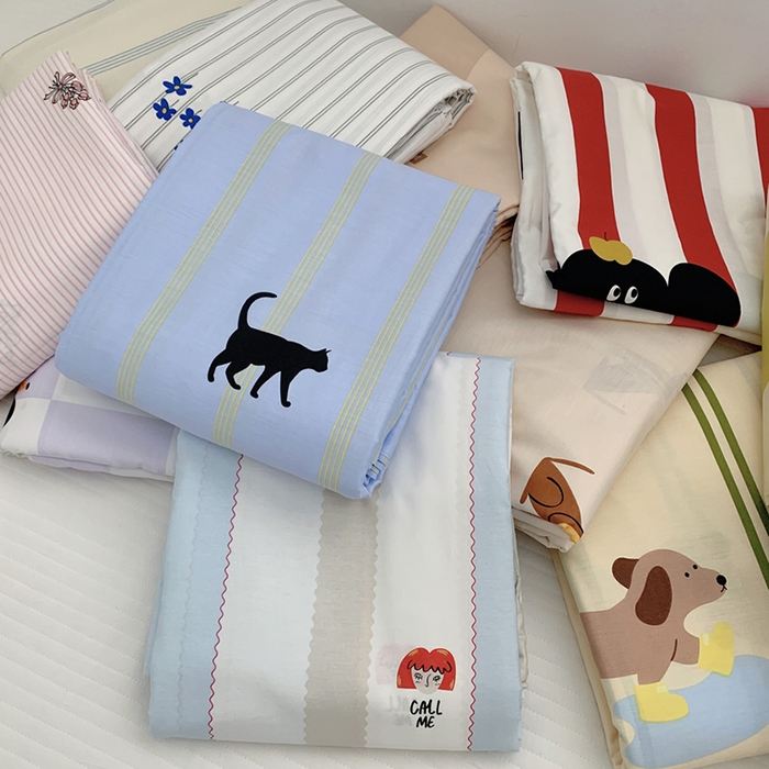 91家纺网 家纺一手货源 找家纺 柚可家居 2024新款活性印花多巴胺系列单被套 花梨