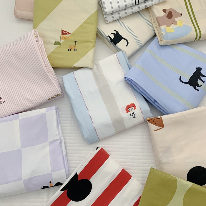 91家纺网 家纺一手货源 找家纺 柚可家居 2024新款活性印花多巴胺系列单被套 集美