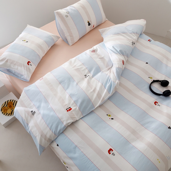 91家纺网 家纺一手货源 找家纺 柚可家居 2024新款活性印花多巴胺系列单被套 集美