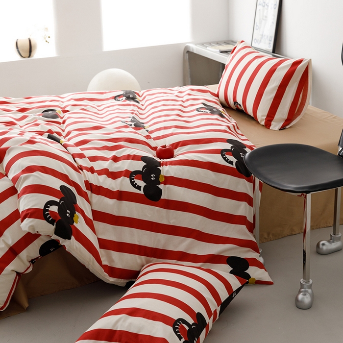 91家纺网 家纺一手货源 找家纺 柚可家居 2024新款活性印花多巴胺系列单被套 马戏团