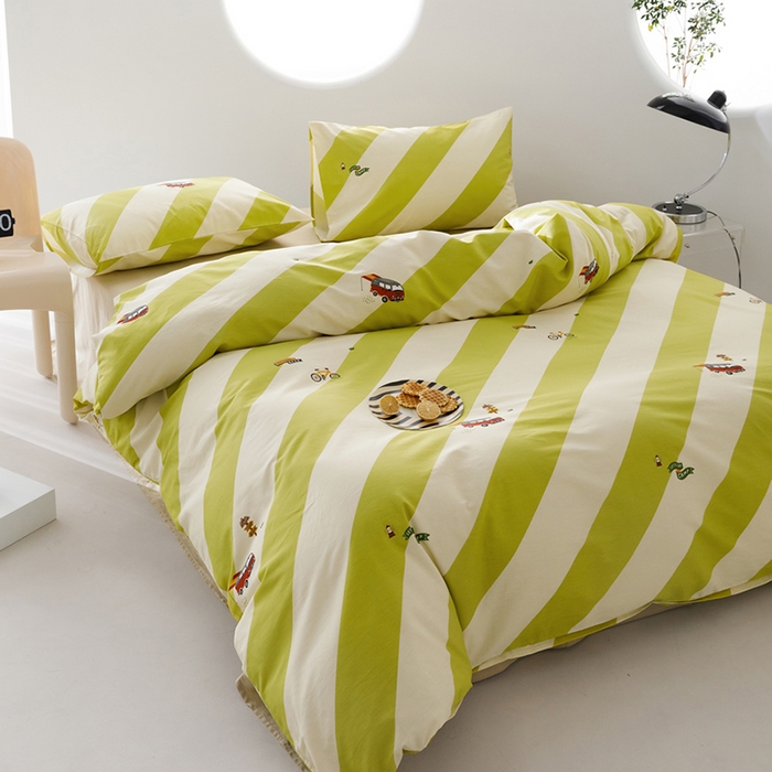 91家纺网 家纺一手货源 找家纺 柚可家居 2024新款活性印花多巴胺系列单被套 宁夏