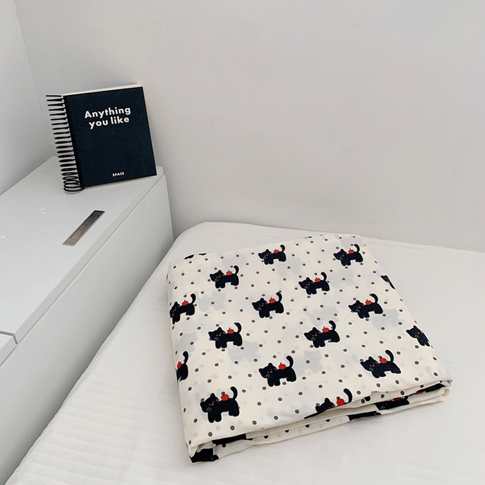 91家纺网 家纺一手货源 找家纺 柚可家居 2024新款活性印花黑白系列单被套2 TUTU兔