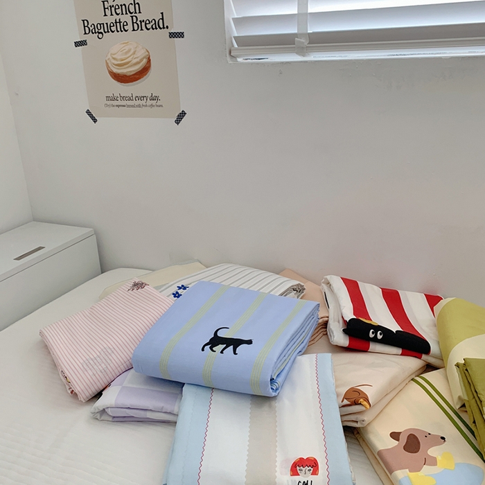 91家纺网 家纺一手货源 找家纺 柚可家居 2024新款活性印花多巴胺系列单被套 夏忆