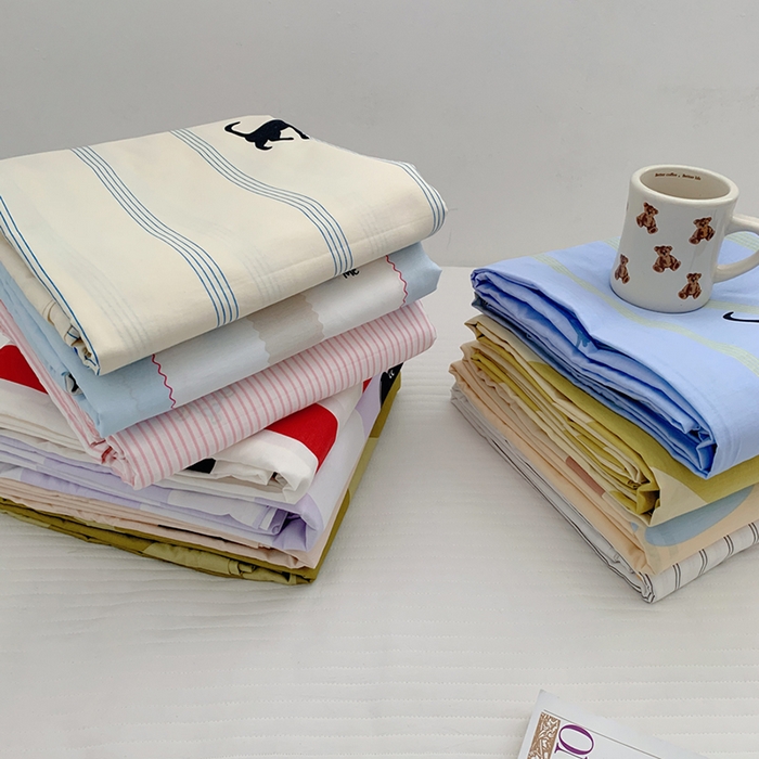 91家纺网 家纺一手货源 找家纺 柚可家居 2024新款活性印花多巴胺系列单被套 夏忆