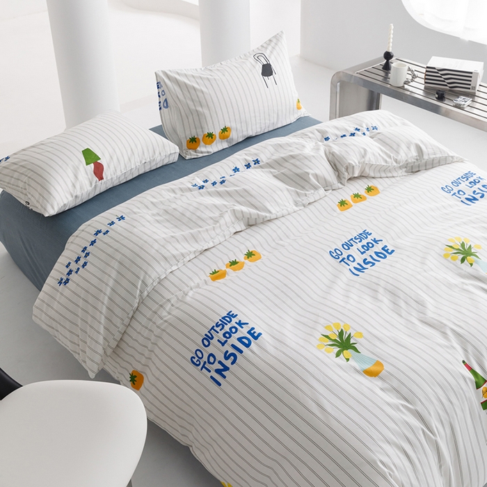 91家纺网 家纺一手货源 找家纺 柚可家居 2024新款活性印花多巴胺系列单被套 月下派对