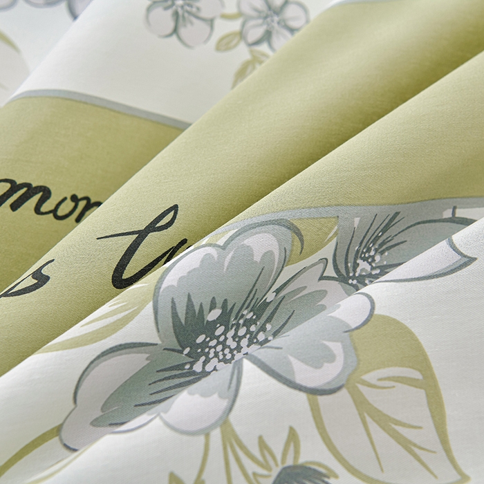 91家纺网 家纺一手货源 找家纺 绘萱家居 2025新款100%全棉床裙款斜纹印花四件套 悠然