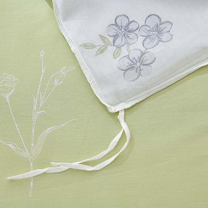 91家纺网 家纺一手货源 找家纺 绘萱家居 2025新款100%全棉床裙款斜纹印花四件套 悠然