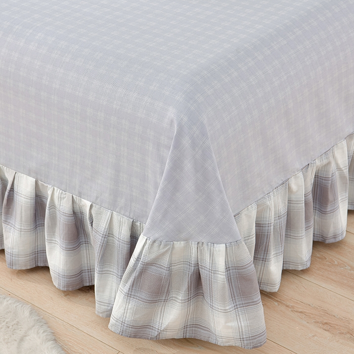 91家纺网 家纺一手货源 找家纺 绘萱家居 2025新款100%全棉床裙款斜纹印花四件套 品格