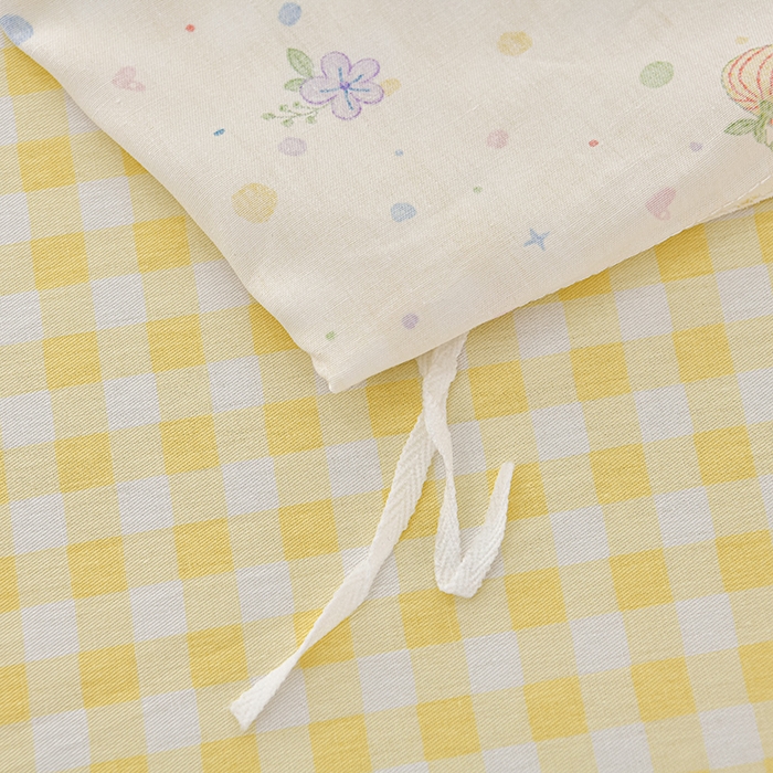 91家纺网 家纺一手货源 找家纺 绘萱家居 2025新款100%全棉床裙款斜纹印花四件套 南瓜派对