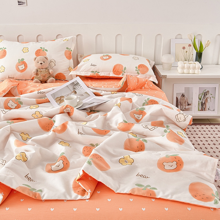 91家纺网 家纺一手货源 找家纺 绘萱家居 2025新款 100%全棉纯棉印花夏被四件套【 花型持续更新】X心想事成