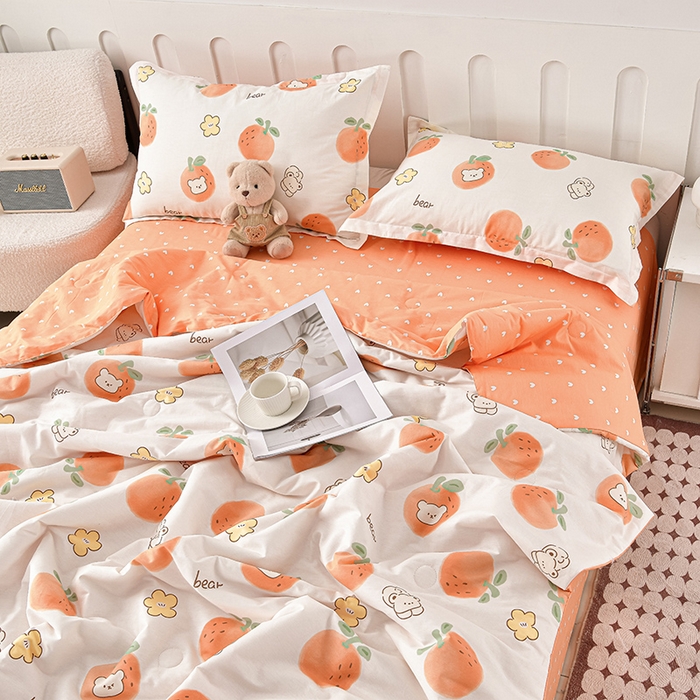 91家纺网 家纺一手货源 找家纺 绘萱家居 2025新款 100%全棉纯棉印花夏被四件套【 花型持续更新】X心想事成