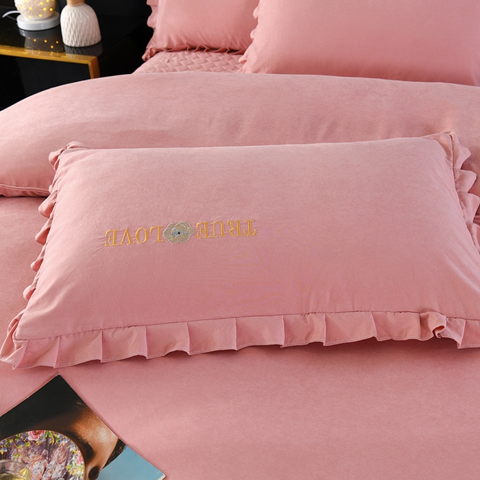 91家纺网 家纺一手货源 找家纺 （总）代芙家纺 2025新款锦棉床盖四件套-花边款