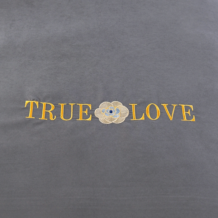 91家纺网 家纺一手货源 找家纺 代芙家纺 2025新款锦棉床盖四件套-花边款 花香-花边款-雅灰