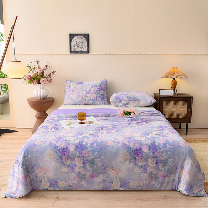 91家纺网 家纺一手货源 找家纺 （总）曼尼 2025新款印花凉感丝夏被夏凉被