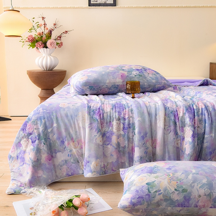 91家纺网 家纺一手货源 找家纺 （总）曼尼 2025新款印花凉感丝夏被夏凉被