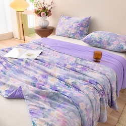91家纺网 家纺一手货源 找家纺 （总）曼尼 2026新款印花凉感丝夏被夏凉被,春晓,繁华,烂漫,柒月,浅月,倾城,天雅,星辰,夜语,爱的花海,爱丽丝,繁花映彩,国色天香,郁金香,玫瑰的故事,莫奈花园,蔷薇花开-紫,岁月静好,微微安,紫苏