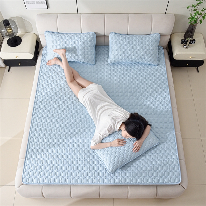 91家纺网 家纺一手货源 找家纺 （总）布卢姆床垫 2025年新款A类小冰格12mm加厚乳胶凉席