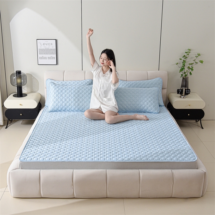 91家纺网 家纺一手货源 找家纺 （总）布卢姆床垫 2025年新款A类小冰格12mm加厚乳胶凉席