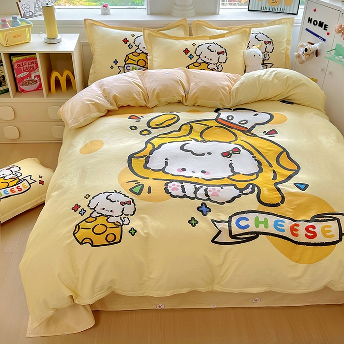 91家纺网 家纺一手货源 找家纺 （总）浩诚 2025新款原创专版设计亲肤全棉纯棉印花四件套--有作品登记证书