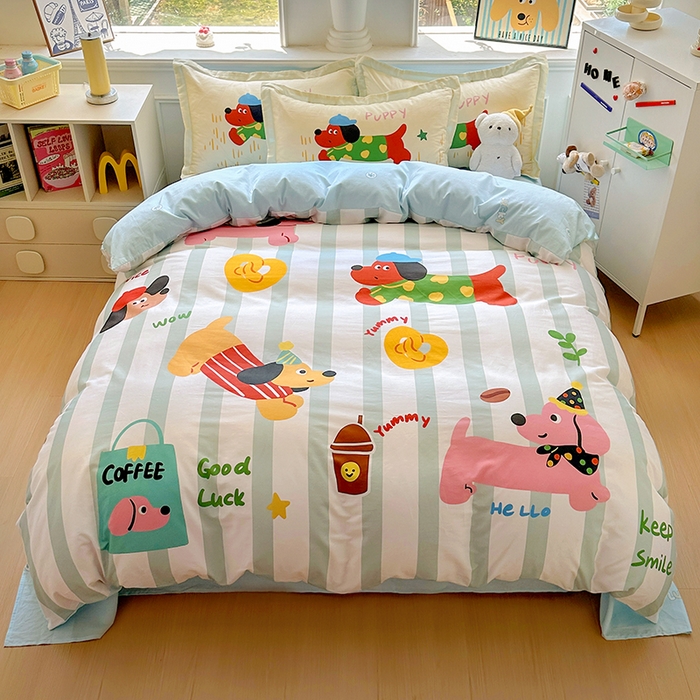 91家纺网 家纺一手货源 找家纺 （总）浩诚 2025新款原创专版设计亲肤全棉纯棉印花四件套--有作品登记证书