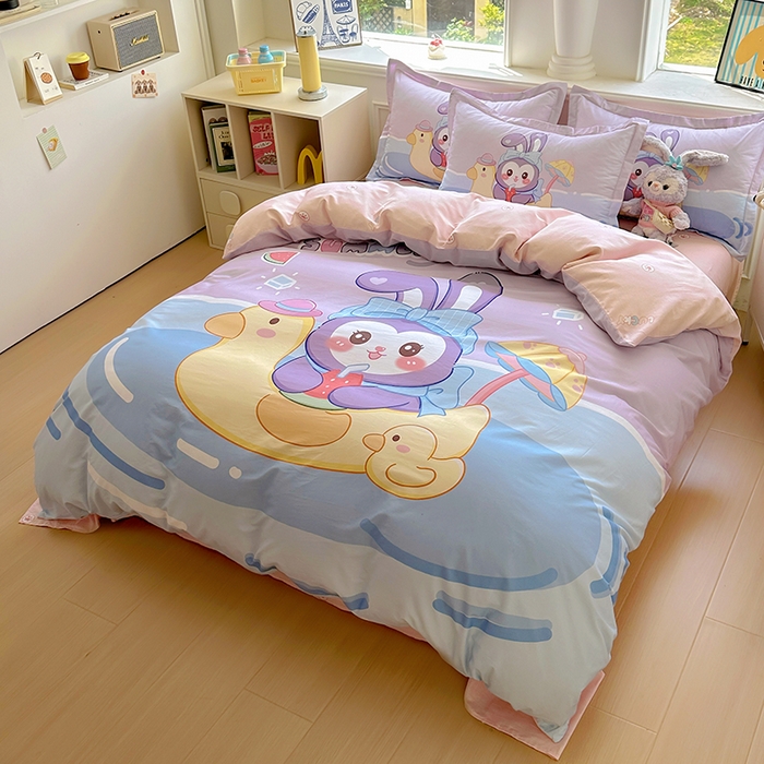 91家纺网 家纺一手货源 找家纺 浩诚 2025新款原创专版设计亲肤全棉纯棉印花四件套--有作品登记证书 清凉一夏