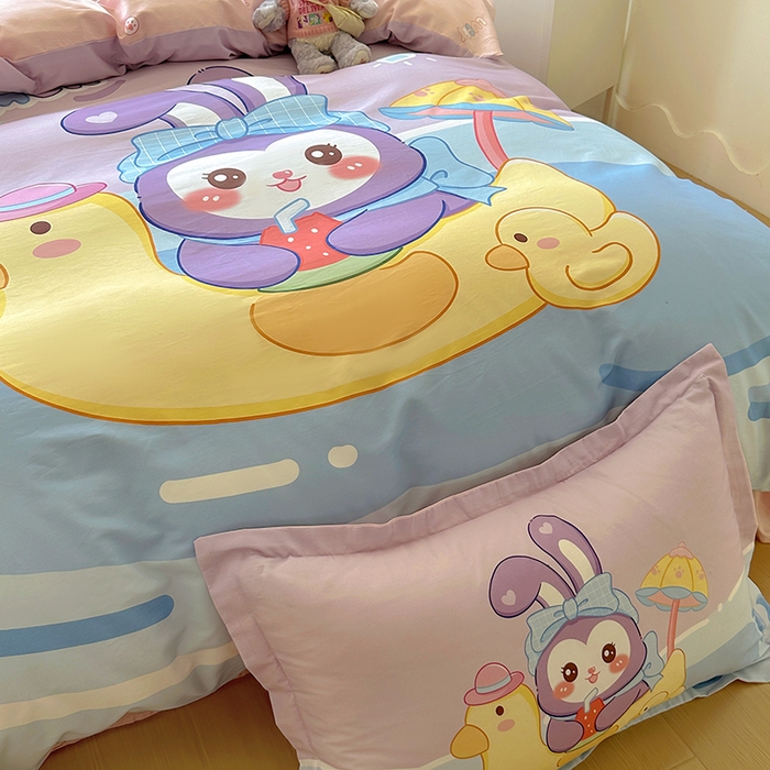 91家纺网 家纺一手货源 找家纺 浩诚 2025新款原创专版设计亲肤全棉纯棉印花四件套--有作品登记证书 清凉一夏