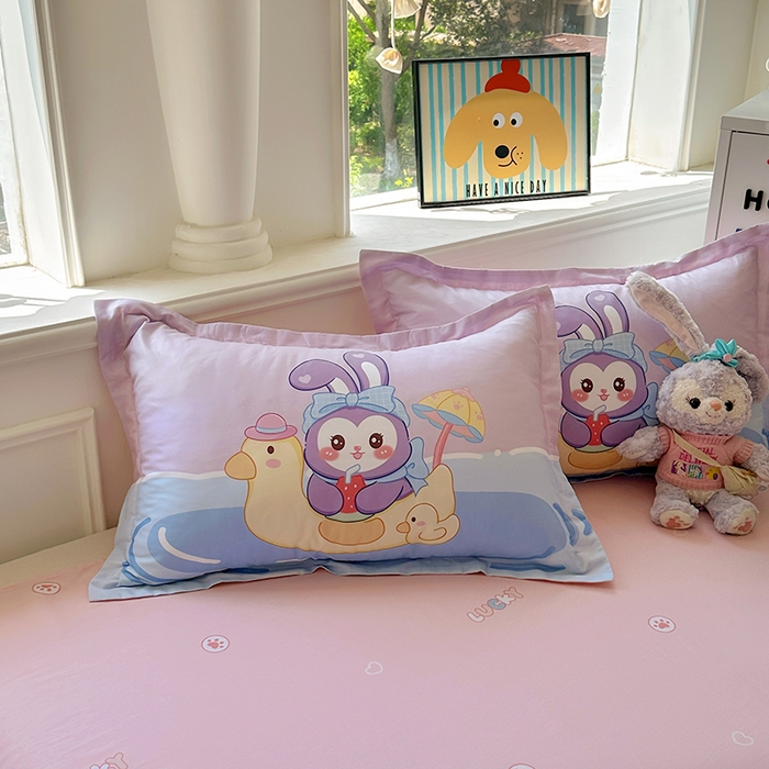 91家纺网 家纺一手货源 找家纺 浩诚 2025新款原创专版设计亲肤全棉纯棉印花四件套--有作品登记证书 清凉一夏