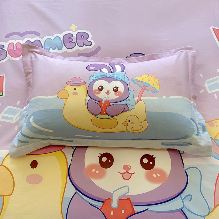 91家纺网 家纺一手货源 找家纺 浩诚 2025新款原创专版设计亲肤全棉纯棉印花四件套--有作品登记证书 清凉一夏