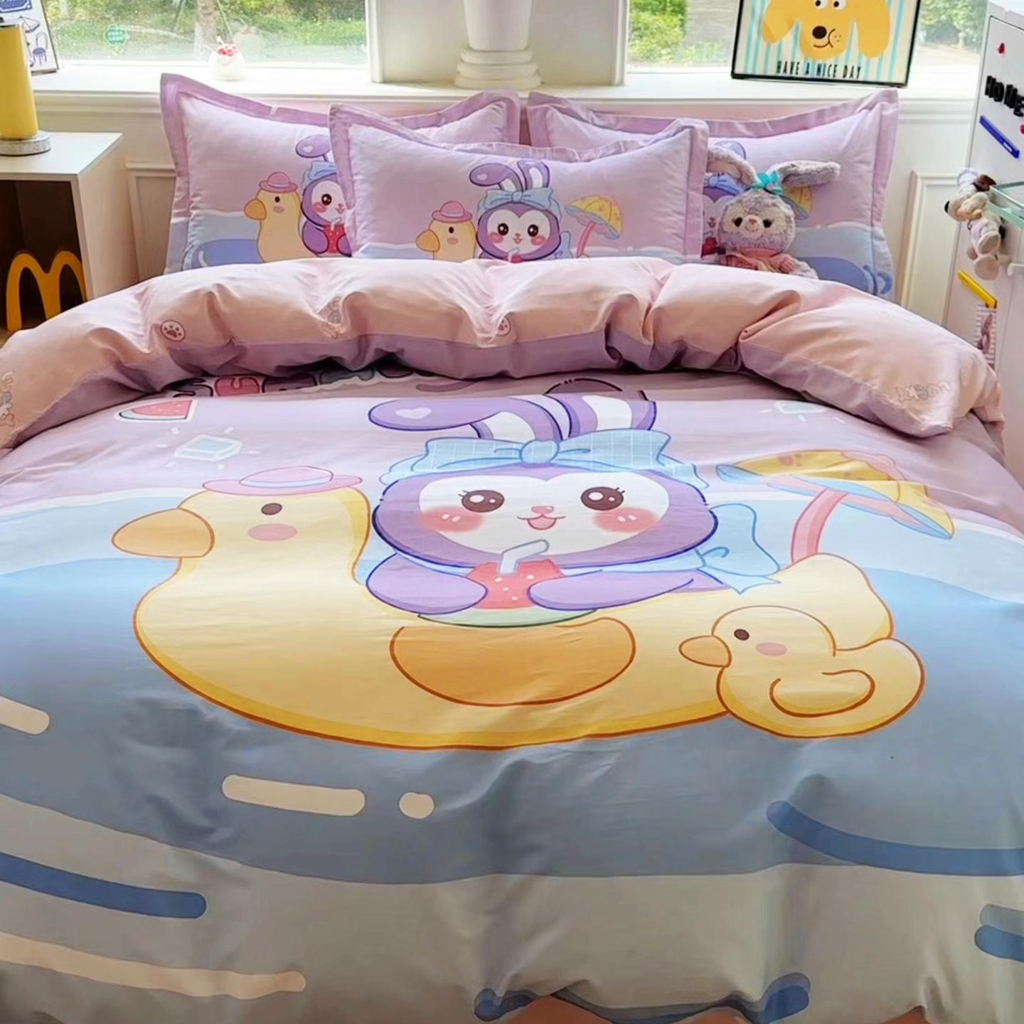 91家纺网 家纺一手货源 找家纺 浩诚 2025新款原创专版设计亲肤全棉纯棉印花四件套--有作品登记证书 清凉一夏