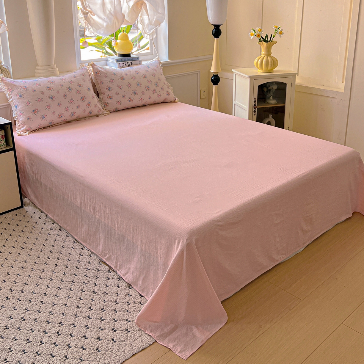 91家纺网 家纺一手货源 找家纺 繁花家居 2025新款云感棉镂空花边夏被四件套 镂空花边-韵味