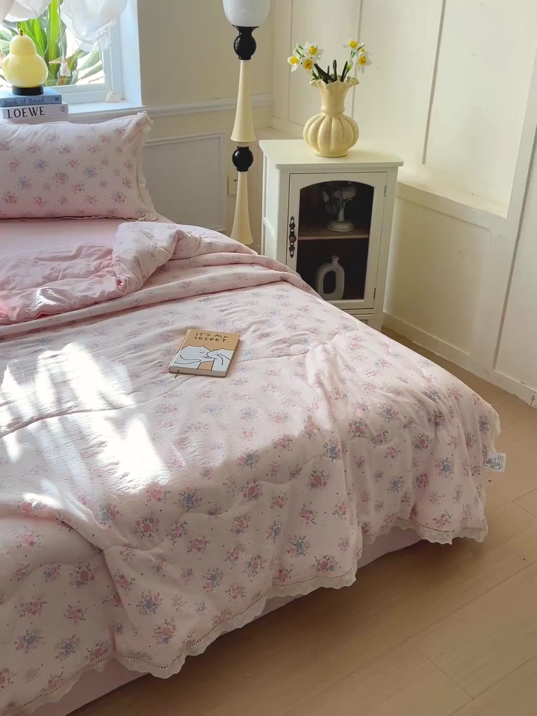 91家纺网 家纺一手货源 找家纺 繁花家居 2025新款云感棉镂空花边夏被四件套 镂空花边-韵味