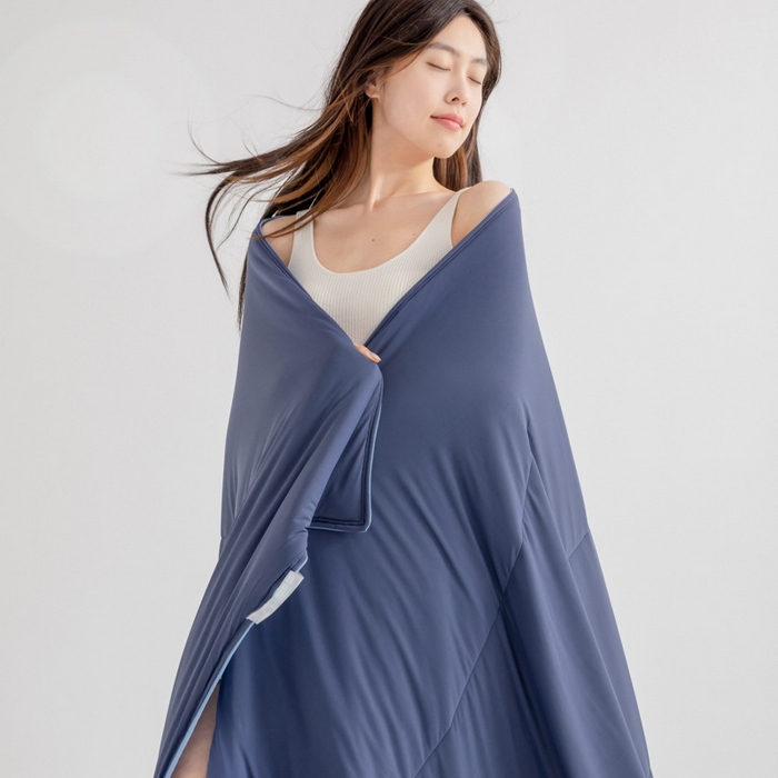 91家纺网 家纺一手货源 找家纺 良品汇馆 2025【双面双温夏凉被】日式无印某朵深睡夏凉被Pro2良品双感深睡被夏被夏凉被纯色空被 深海兰