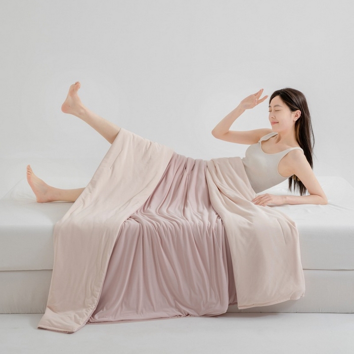 91家纺网 家纺一手货源 找家纺 良品汇馆 2025【双面双温夏凉被】日式无印某朵深睡夏凉被Pro2良品双感深睡被夏被夏凉被纯色空被 豆沙粉