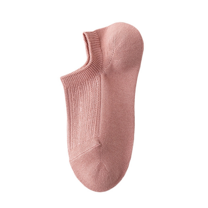 良品汇馆 2025【女士纯色网眼浅口袜】日式无印女纯色网眼浅口袜子良品棉质船袜女生无骨隐形袜短袜透气 女网眼浅口袜-皮粉