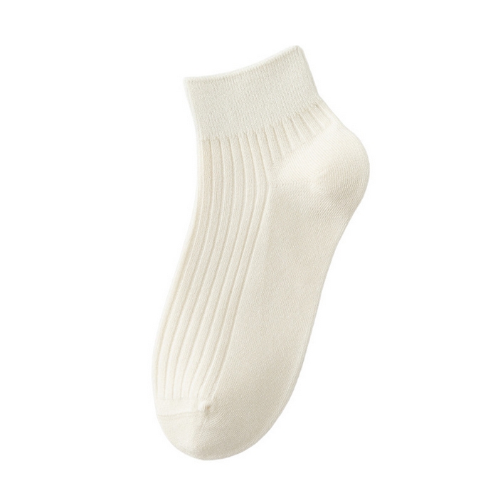 91家纺网 家纺一手货源 找家纺 【女士纯色抽条短袜】日式无印女纯色抽条短袜良品棉质休闲运动袜子防臭抑菌吸汗短筒袜
