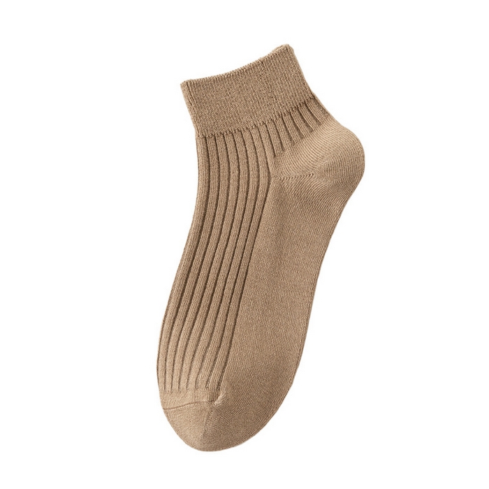 91家纺网 家纺一手货源 找家纺 良品汇馆 2025【女士纯色抽条短袜】日式无印女纯色抽条短袜良品棉质休闲运动袜子防臭抑菌吸汗短筒袜 皮粉