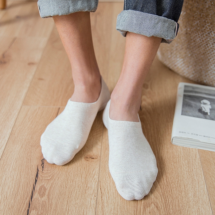 91家纺网 家纺一手货源 找家纺 良品汇馆 2025【男士无骨休闲船袜】日式无印男士船袜良品纯色透气棉防臭夏薄短袜隐形防滑不掉跟浅口 男无骨休闲船袜-黑色