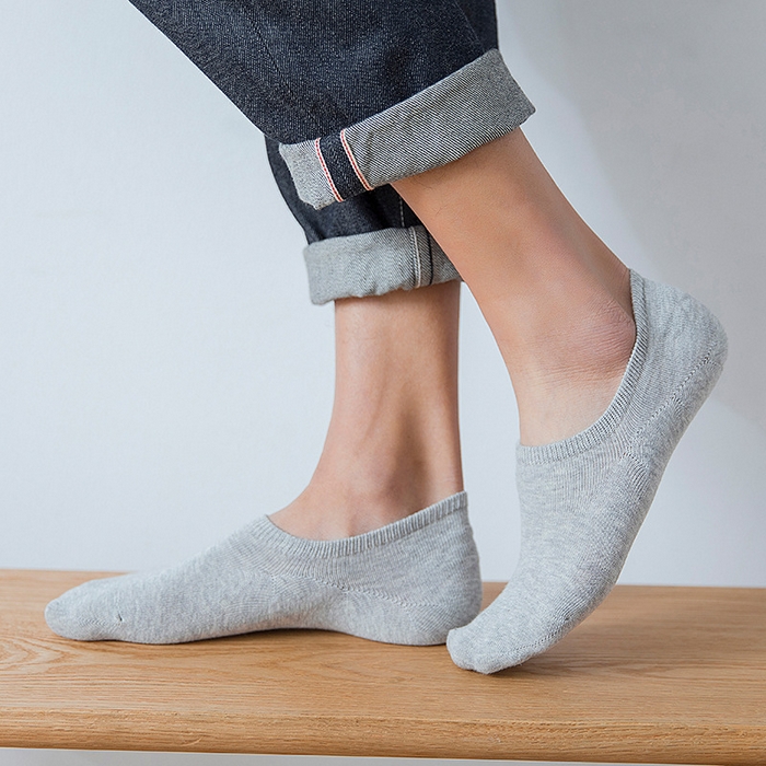 91家纺网 家纺一手货源 找家纺 良品汇馆 2025【男士无骨休闲船袜】日式无印男士船袜良品纯色透气棉防臭夏薄短袜隐形防滑不掉跟浅口 男无骨休闲船袜-黑色