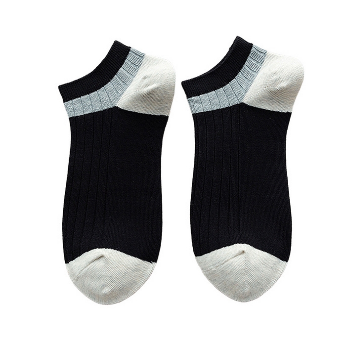 91家纺网 家纺一手货源 找家纺 【男士拼色暗纹短袜】日式无印男士拼色暗纹短袜良品百搭休闲防臭7A抑菌吸汗袜子船袜夏
