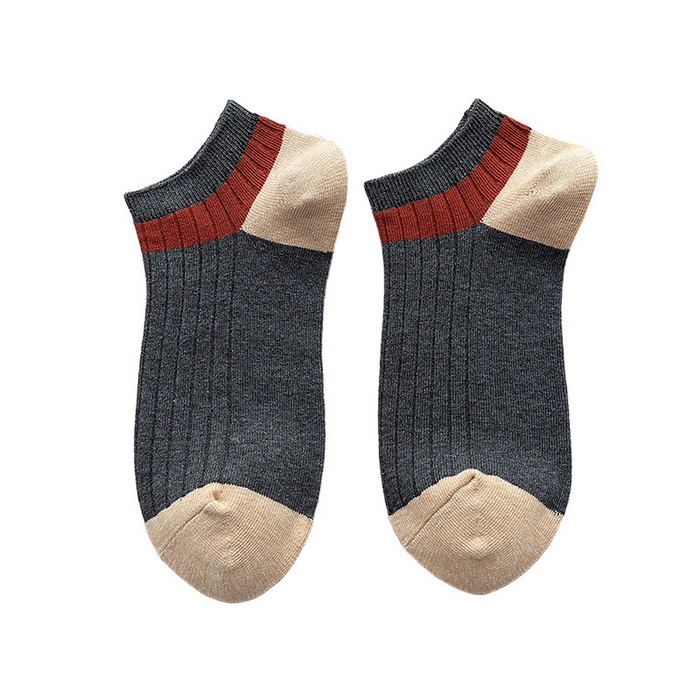 91家纺网 家纺一手货源 找家纺 【男士拼色暗纹短袜】日式无印男士拼色暗纹短袜良品百搭休闲防臭7A抑菌吸汗袜子船袜夏