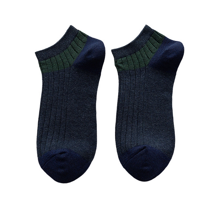 91家纺网 家纺一手货源 找家纺 良品汇馆 2025【男士拼色暗纹短袜】日式无印男士拼色暗纹短袜良品百搭休闲防臭7A抑菌吸汗袜子船袜夏 男拼色暗纹短袜-黑色
