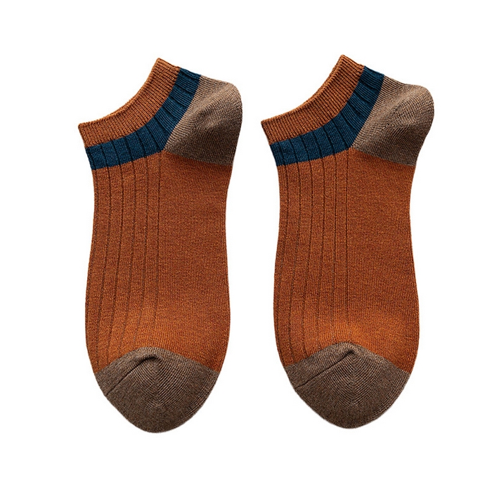 91家纺网 家纺一手货源 找家纺 良品汇馆 2025【男士拼色暗纹短袜】日式无印男士拼色暗纹短袜良品百搭休闲防臭7A抑菌吸汗袜子船袜夏 男拼色暗纹短袜-黑色